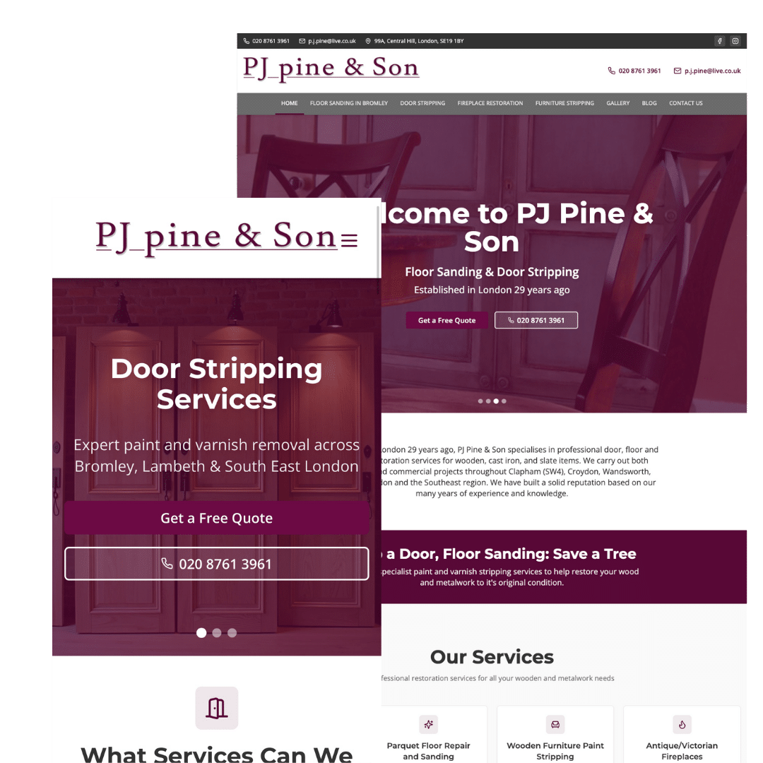PJ Pine website
