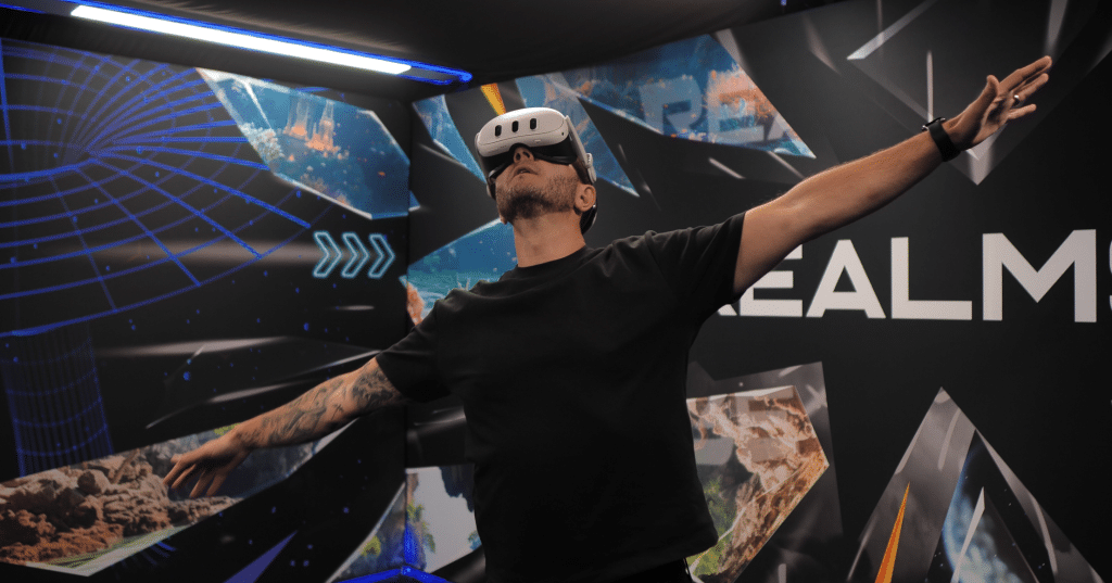 VR headset experience filmed for RealmsVR micro-content services